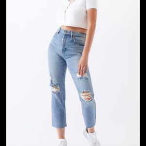 PacSun Light High Waisted Straight Leg Jeans size 24